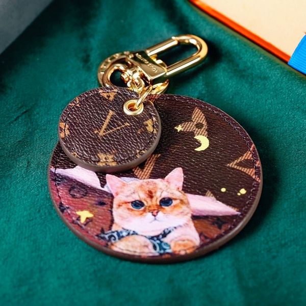 

Unisex Key Chain Fashion Designer Keychain Classic Leather Keyrings for Women Coin Pocket Mens Luxury Bag Charm, Without box