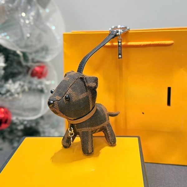 

Keychains Lanyards Dog keychains bag charms designer keychain wallet high quality bulldog bag pendant leather letter car keychain gifts