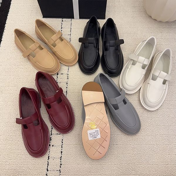 

Designer Dress Shoes Women Genuine Leather Slip on Oxford Shoes Fashionable Casual Loafers Preppy Style Casual Leather Shoes 952, A4