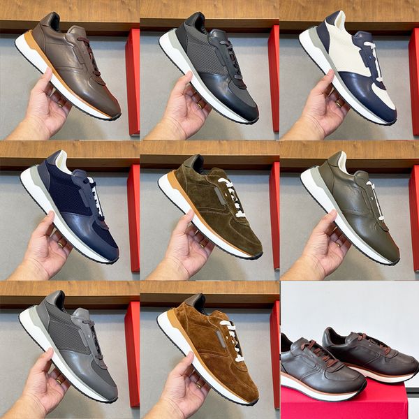 

Luxury Gancini Sneaker Mens Low Cut Casual Shoes Fashion Skateboard Shoes Sports Shoes With Soft Calf Leather Comfort Trainers 1041, A10