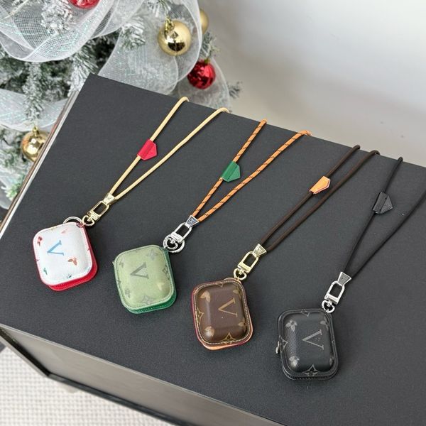 

Classic Bag Key Holder Charm Keychains Leather Metal pendantBag Key Holder Purse charm Car keychain Women Headphone Keychain Gift