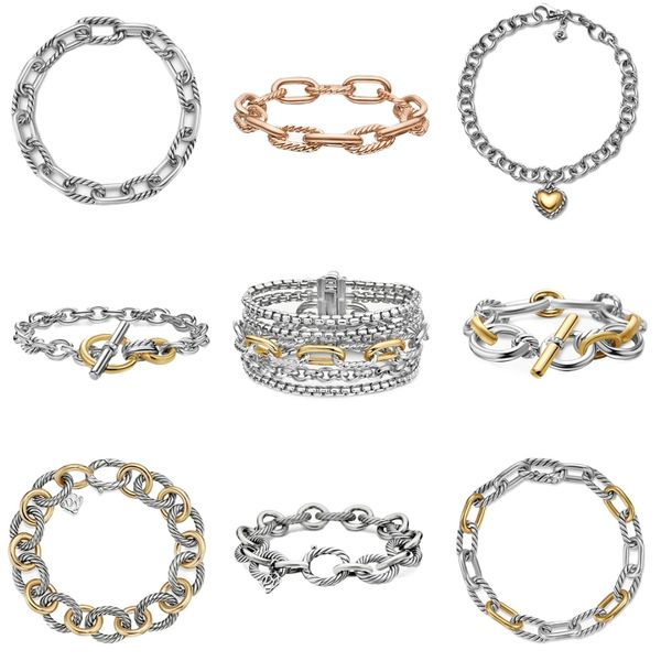 

Designer Bracelet for Men and Women Madison Chain Bracelet 18k Gold 925 Silver Plated Bracelet Couple Bracelet Punk Hip Hop Rock Style Bracelet Top Quality Real Photo