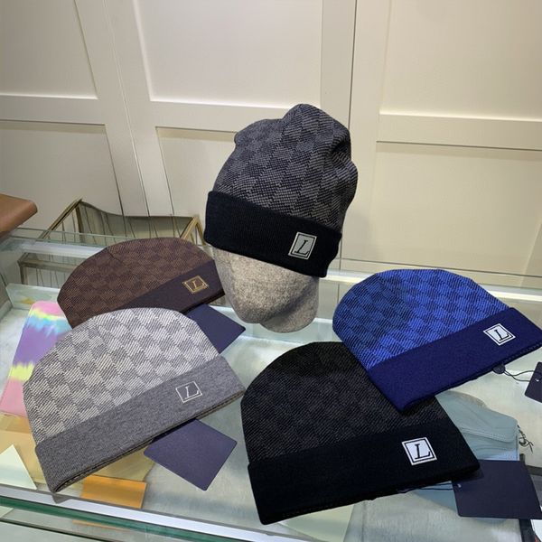 

Knitted Hat Beanie Cap Designer Skull Caps for Man Woman Winter Hats 5 Color Top Quality, Gold