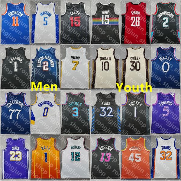 Stitched Basketball Gilgeous-Alexander Jersey 77 Luka Doncic VJ Edgecombe Kevin Durant Stephen Curry Antetokounmpo Cade Cunningham Alperen Sengun Herro