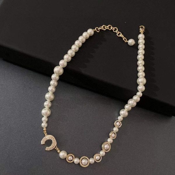 

Pearl Pendant Necklaces Designer Fashion Women Crystal Pearl Pendants Jewelry Necklace Chain Classic Jewelry Accessories Gifts