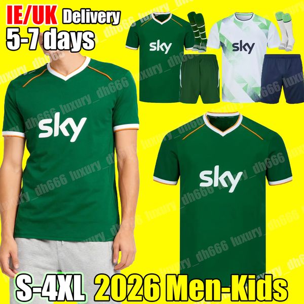 

Ireland jersey 2026 National Team football shirts football jersey Adam Idah Finn Azaz Jake O Brien Thailand quality 26 home top soccer jersey football kit men kids kit, Black