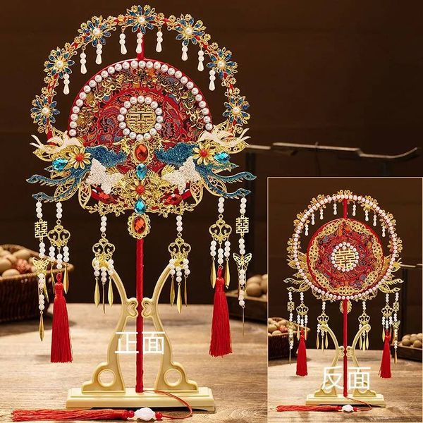 Chinese Ming Dynasty Xiuhe Handmade Wedding Fan