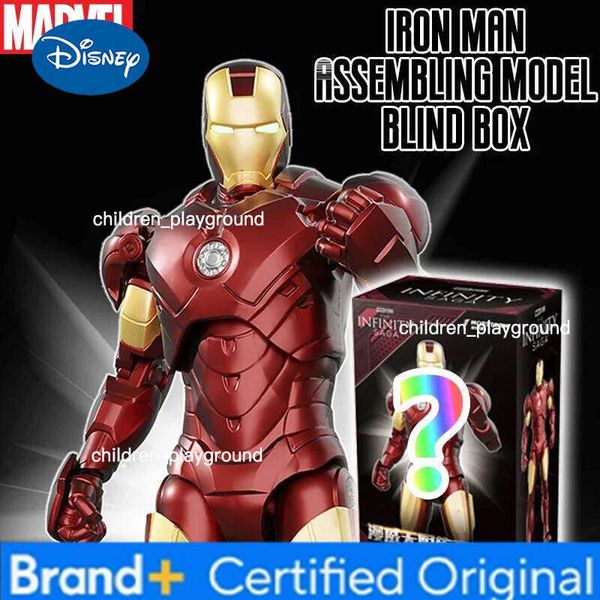 Disney Marvel The Avengers Assembled Captain America Spider Iron Man Model Stand Toy Action Figure Blind Box Gift H260123