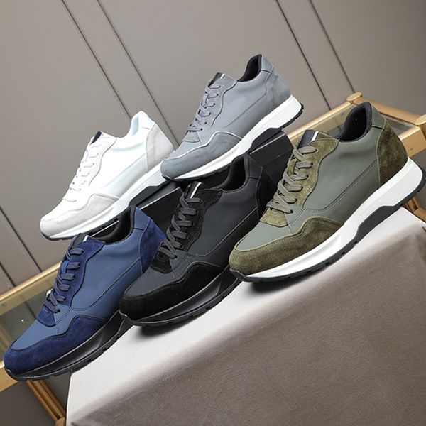 

Leather Running Shoes Men Designer Trainers Suede Sports Shoes Fashion Sneakers Comfort Casual Jogging Walking Shoe 1043, A5