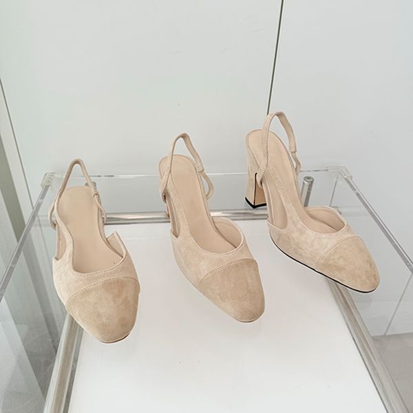 

Designer trendy women closed toe chunky heel sandals high heels women slingback sandals dress shoes evening shoes 995, A1