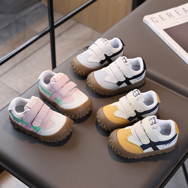 

Free shipping Kids Sneakers Children's sports shoes, boys' and girls' casual shoes, soft-soled learning shoes, Yellow