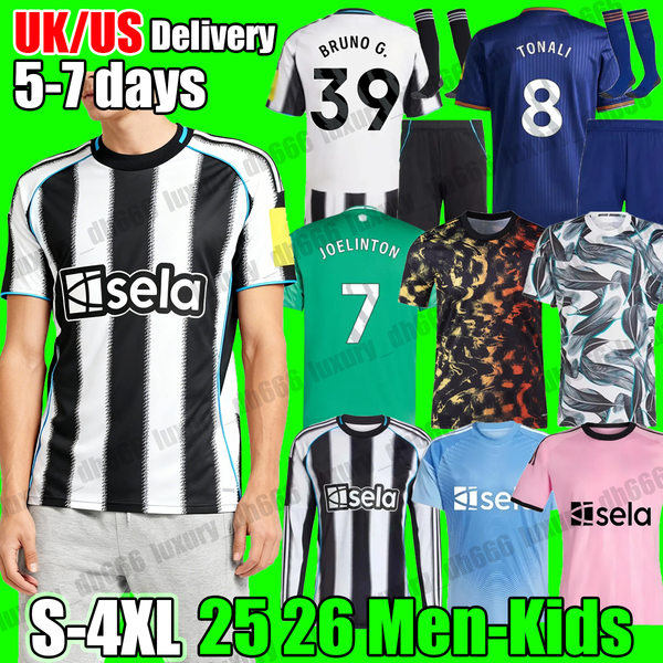 

4XL soccer jersey BRUNO G. ELANGA GORDON TONALI nEwCAsTleD united 25 26 Training Top long sleeve football shirt nUfC 2026 uTd goalkeeper fc football jersey men kids kit, Black