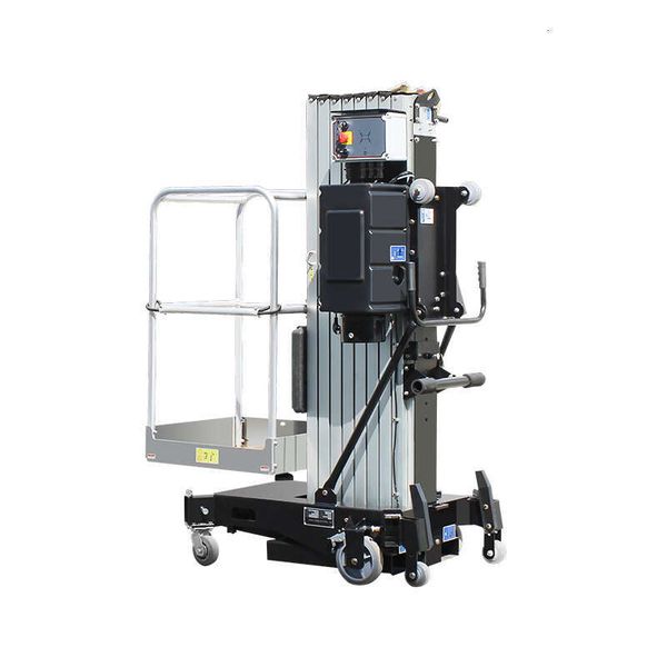 

Aluminum Mast Lift 12m Single Person Aerial Work Platform for Shopping Mall Decoration Compact Maneuverable Hydraulic Lifting Equipment