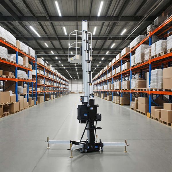 

One Man Aerial Work Platform 8m Aluminum Lift Table Single Person Electric Hydraulic Lifter for Library Bookstocking Portable Equipment