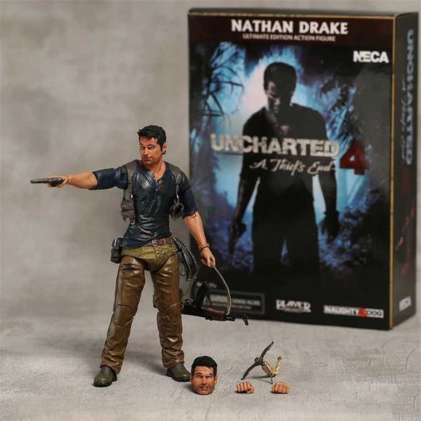 NECA Nathan Drake Uncharted 4 Action Figure Ultimate Movie Collection Toy 70% off Clearance Sale