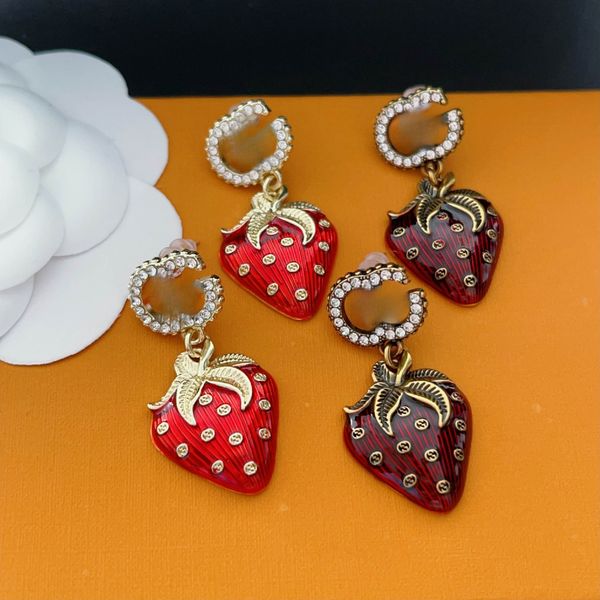 

Crystal Stud Earrings Designer Gold Letter Earring Fashion Womens Elegance Wedding Party Jewelry Accessories