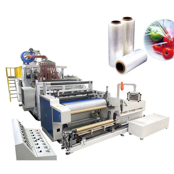 

Plastic Stretch Film Making Machine with Automatic Roll Change 1000mm 2 Layer Cast Line for PE LLDPE Stretch Wrap High Output Facility