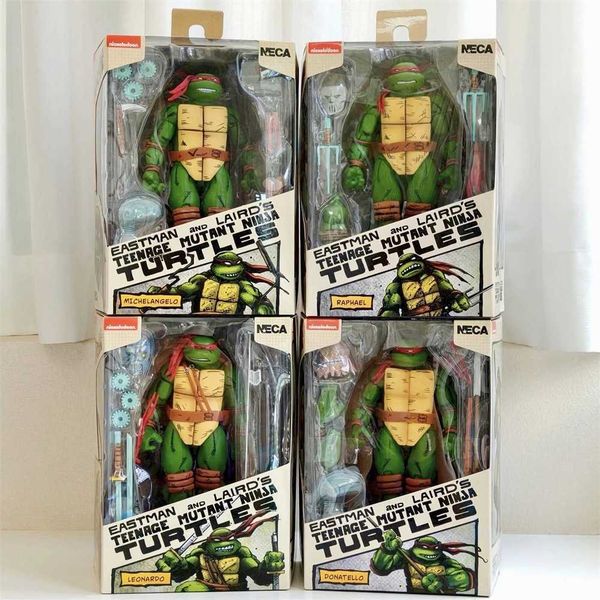NEW NECA Leonardo Donatello Michelangelo Raphael Teenage Mutant Ninja Turtles Comic Version Action Deluxe Edition Toys 70% off Clearance Sale