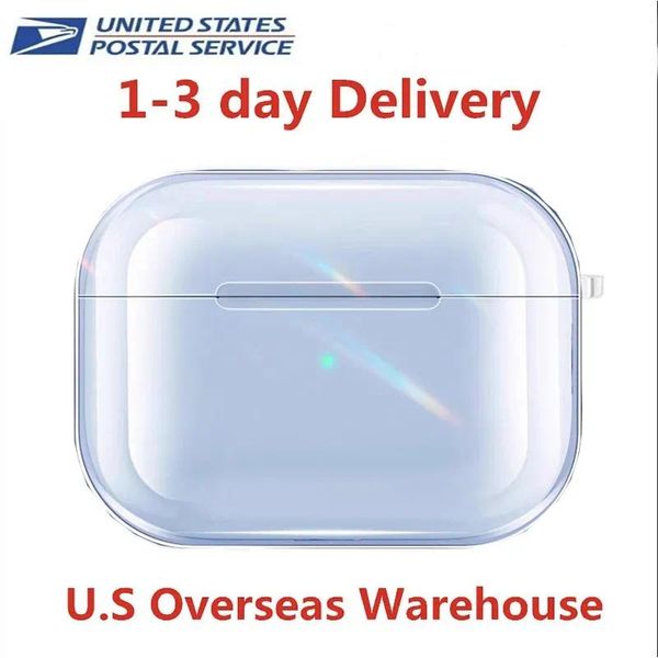 

Transparent Crystal Wireless Bluetooth Earphone Case Protector Earbuds Cover Shell TPU Clear Switch Lock Cover For Airpods 1/2/3/4 Pro 2 2nd