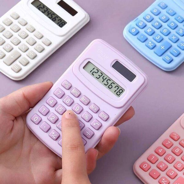 Tool Mini Solid Color Calculator Portable Calculation Teaching Simple Financial Equipment Office Electronics 26Y0127