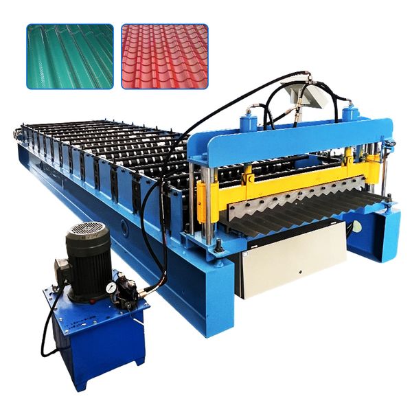 

Automatic Customized Glazed Metal Roof Tile Roll Forming Machine For Colored Sheet Production