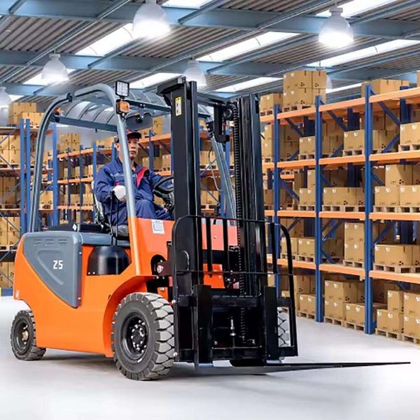 

Stable 4 Wheel Electric Forklift 1.5 Ton Capacity Silent AC Motor Zero Emission Lift Truck For Food Industry Cold Storage Handling Process