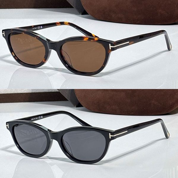 

Luxury Women SUNGLASSES 1310 Retro Womens small frame cat eye shaped Sunglasses slim acetate frame eyewear UV400 protective frame metal letter T decoration
