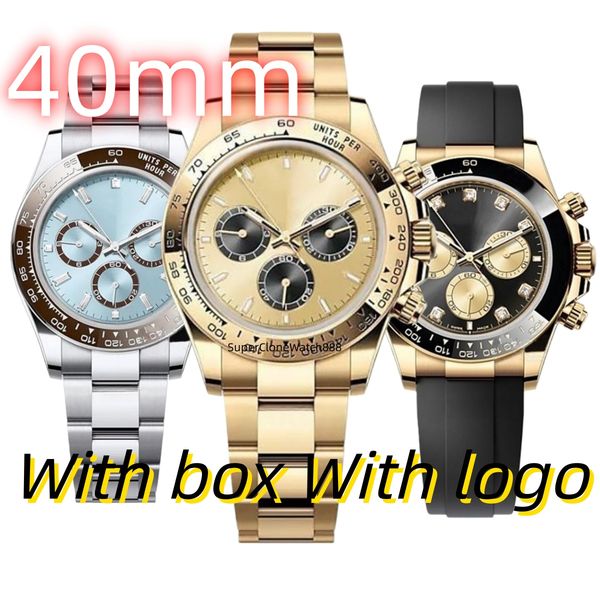 

luxury watch super clone watch 40mm watch 904L stainless steel strap watches men designer watch mens watch watches automatic watches men classic wristwatch with box, Black
