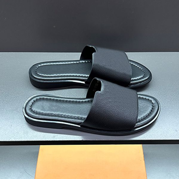 

Sliders Designer Slippers Men Pool Flat Comfort Mules Slides Classic Summer Sandals Black Grey Beach Shoes 1022, A4