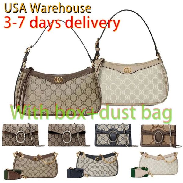 

High Quality Designer Bag Shoulder bag Luxury Woman Wallet Brown Fashion Handbag Classic Womens Bag Printed Retro Sweet Outdoors Purse Underarm Bag Cross body bag, G32-16.5cm