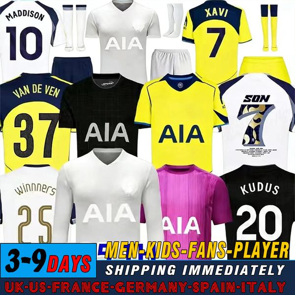 

26 27 Fan version MADDISON SON WERNER Soccer Jerseys2025 2026 KULUSEVSKI 2025 VELIZ VAN DE VEN Football kits shirts Men kids goalkeeper pre match tottenham jersey 666, Green