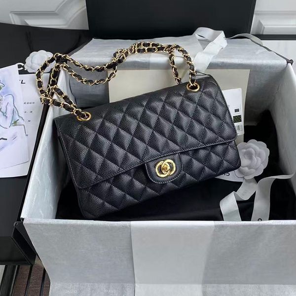 

designer bag luxury crossbody bag women bag caviar high-end shoulder bag fashion handbag high-end designer quality square women's handbag diamond grid shaped cowhide, C-5-26cm caviar