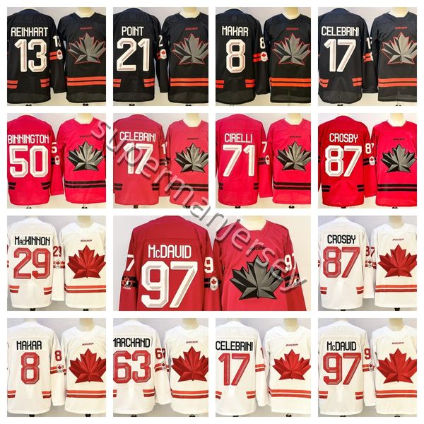 Team Name Canada 2026 Olympicss Hockey Jerseys Sidney Crosby Mcdavid Nathan Mackinnon Brayden Point Cale Makar Sam Reinhart Celebrini Cirelli Men