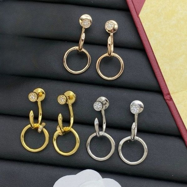 

Classic Luxury Classical High Quality Vintage Gold Designer Earrings Letter Elagant Women Stud Earrings Jewelry Wedding Party Gift