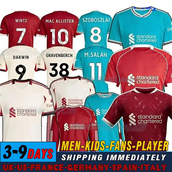 

26 27 Soccer Jerseys Mohamed ISAK WIRTZ EKITIKE SZOBOSZLAI MAC ALLISTER VIRGIL camiseta NGUMOHA SZOBOSZLAI EKITIKE long sleeve 2025 2026 football jersey 666, Red