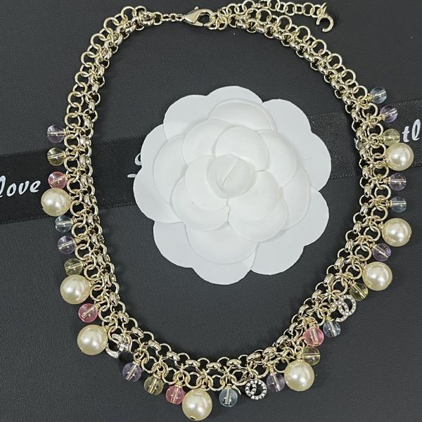

Pearl Chain Luxury Necklace Designer Jewelry Long Chain Gifts for Women Pendant Necklace Charm Jewelry Necklace With Box