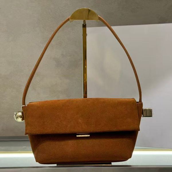 

Designer Bag The Rond Carre suede Bag Luxury Bag High Quality suede and leather shoulder strap Bag Women's Wallets tote Bag Handbags Bag 10A., #~9 leather style