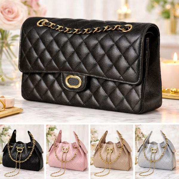 

Designer bag 25 bag mini Luxury bag Hobo cc bag large Capacity crossbody bag Fashionable women's bag Trendy Caviar Bag handbag lychee peel Bucket drawstring single bag, Blind box random bag