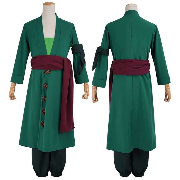 ONE Anime Roronoa Zoro Cosplay Costume Pants Haori Head Scarf Animation Convention 2026 Halloween Christmas Gift