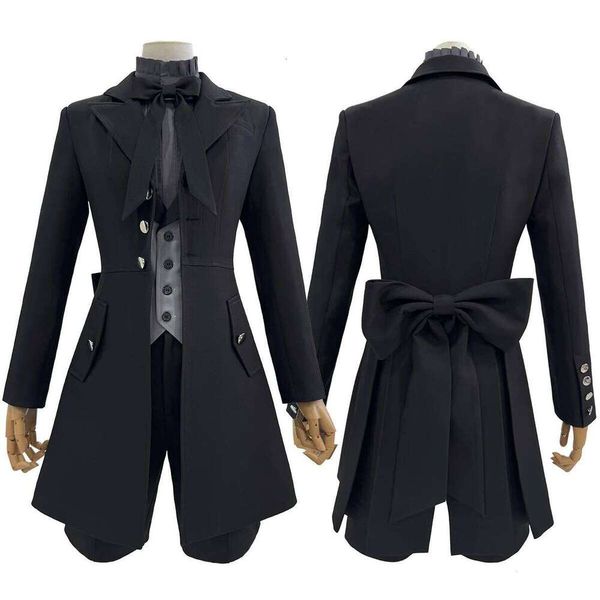 Anime Ciel Phantomhive Cosplay Costume Black Coat Shorts Shirt Vest Animation Convention Halloween Christmas