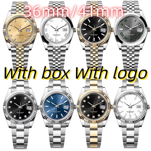 

mens watch designer watch women luxury watch super clone watch watches men watch high quality Men's Watch 41mm Ladies' 36mm mechanical Automatic watch with box, Dark grey
