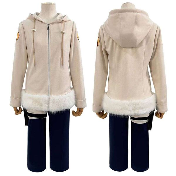 Anime Hyuga Hinata Cosplay Costume Young Version Coat Pants Leg Bag Bandage Christmas Cos Convention Halloween Gift