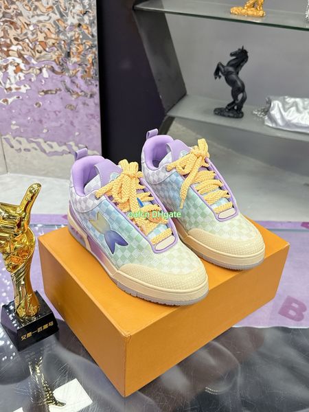 Skate shoes designer sneakers luxury mens trainers sneaker casual Monogram Printed Trainer Skateboarding Chunky Basketball 8203