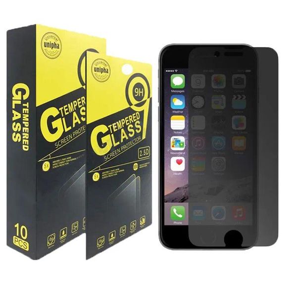Privacy Tempered Glass Anti-Spy Peeping Screen Protector For iPhone 17 air 16 16e 15 14 13 12 Mini 11 Pro Max X Xr Xs Max 8 7 6 6S Plus with Retail Package