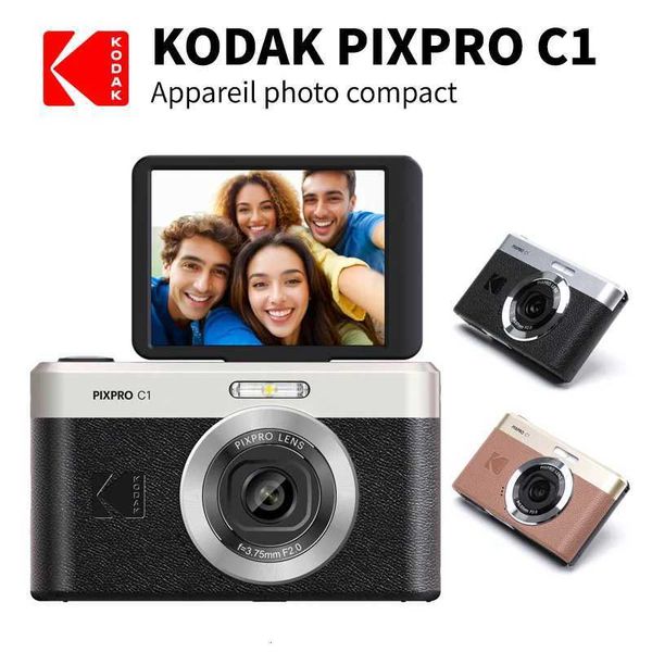 100% PIXPRO C1 Digital Camera 13MP 1080P Video 180 Flip SCREEn Vlogging Compact Retro Pocket Camera X260803