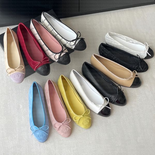 designer shoes ballerina shoes Paris Brand Ballet Flats loafers Women Quilted Genuine Leather Slip on Ballerina Round Toe Ladies Dress Shoes HJ2G Slingback