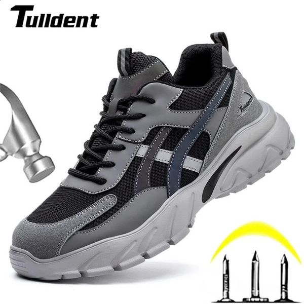 Man Safety Shoes Puncture-Proof Work Sneakers Lightweight Work Shoes Men Steel Toe Shoes Safety Boots Indestructible Shoes 260528BJ