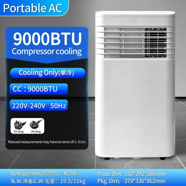7000 BTU Portable Air Conditioner for Rooms Up to 345 Sq. Ft., 3-in-1 AC Unit with Dehumidifier, Cooling Fan,, Customized 26Y0717