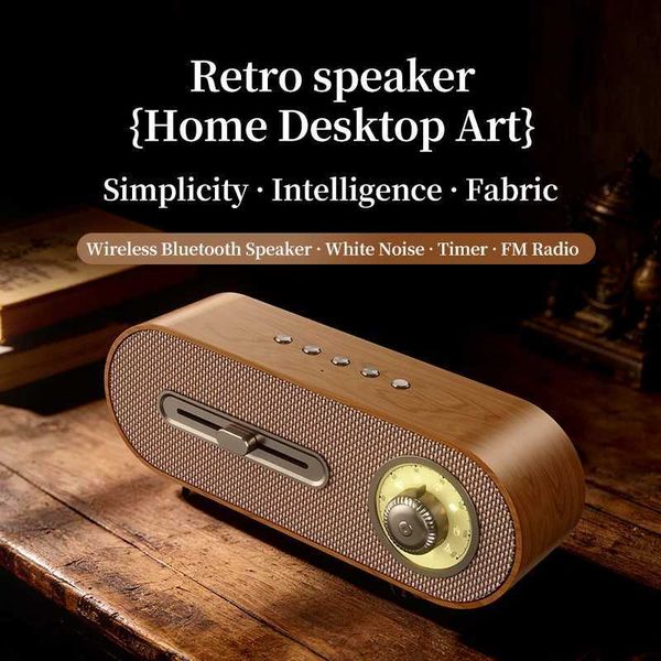 Retro Wireless Bluetooth Speakers JY67-Pro 2000mAh Long Battery Life Support TF Card White Noise Timer Function AI Speakers Z260803