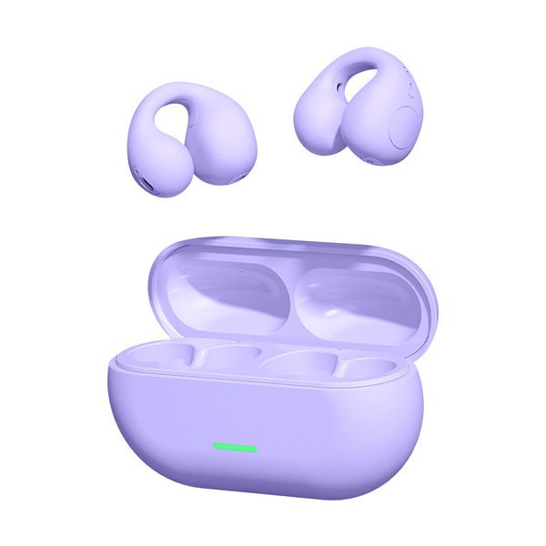 New Bluetooth with ear clips, true wireless earphones, bone conduction 5.3, foreign trade stereo call earphones